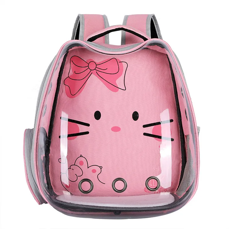 Cat Bag Transparent Outgoing Bag Portable Cat - Pink