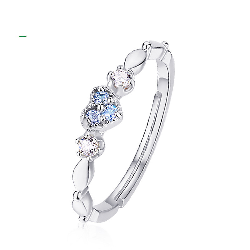 Fashion Original Natural Topaz Heart Ring