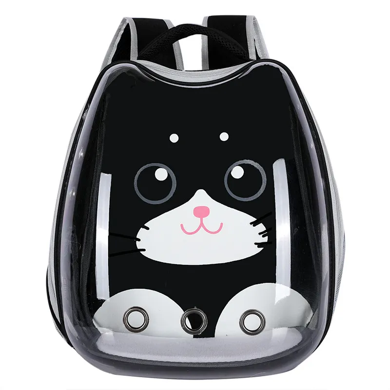 Cat Bag Transparent Outgoing Bag Portable Cat - Black