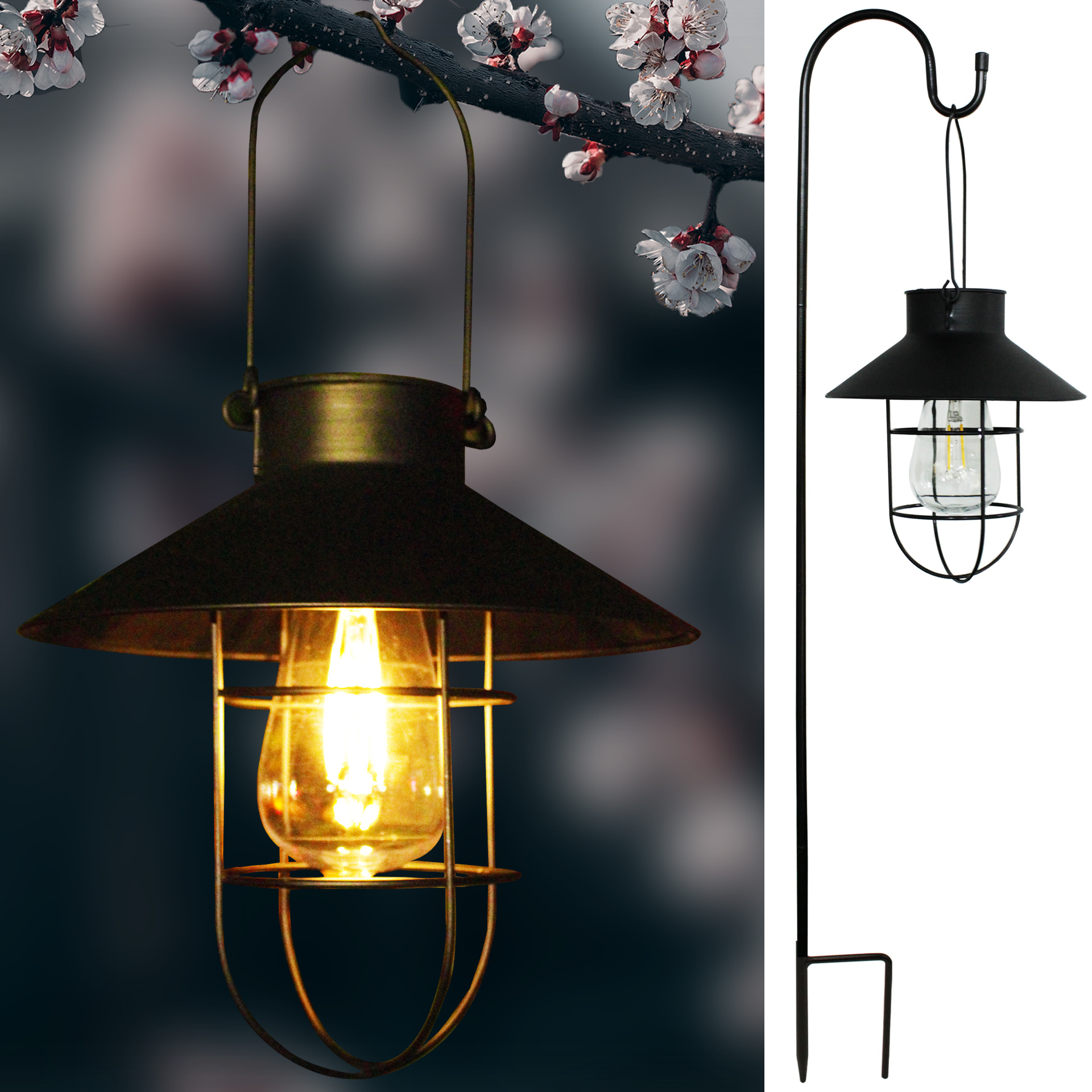 Solar Outdoor Hanging Lights Waterproof Courtyard Lantern — foto 10