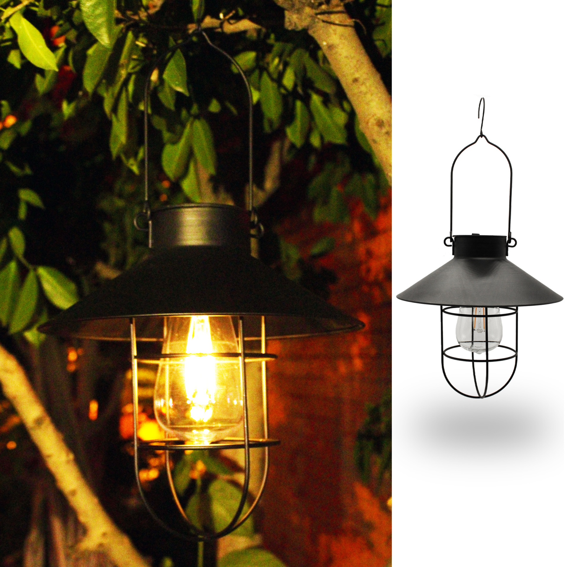 Solar Outdoor Hanging Lights Waterproof Courtyard Lantern — foto 8