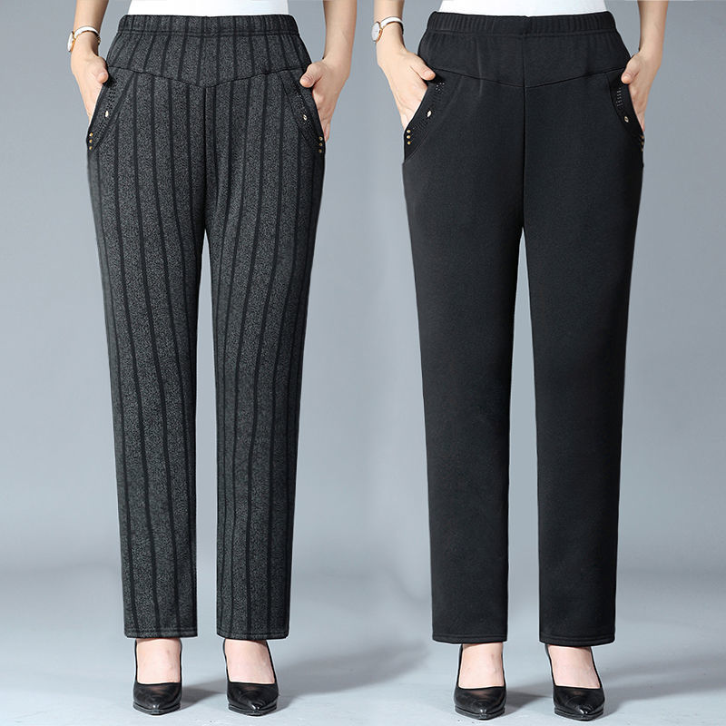High Waist Straight Trousers Spring And Autumn Mother's Pants
