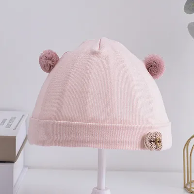 Spring And Autumn Thin Foreign Gas Halogen Door Cap Bow Pink - Shop at LoveMi