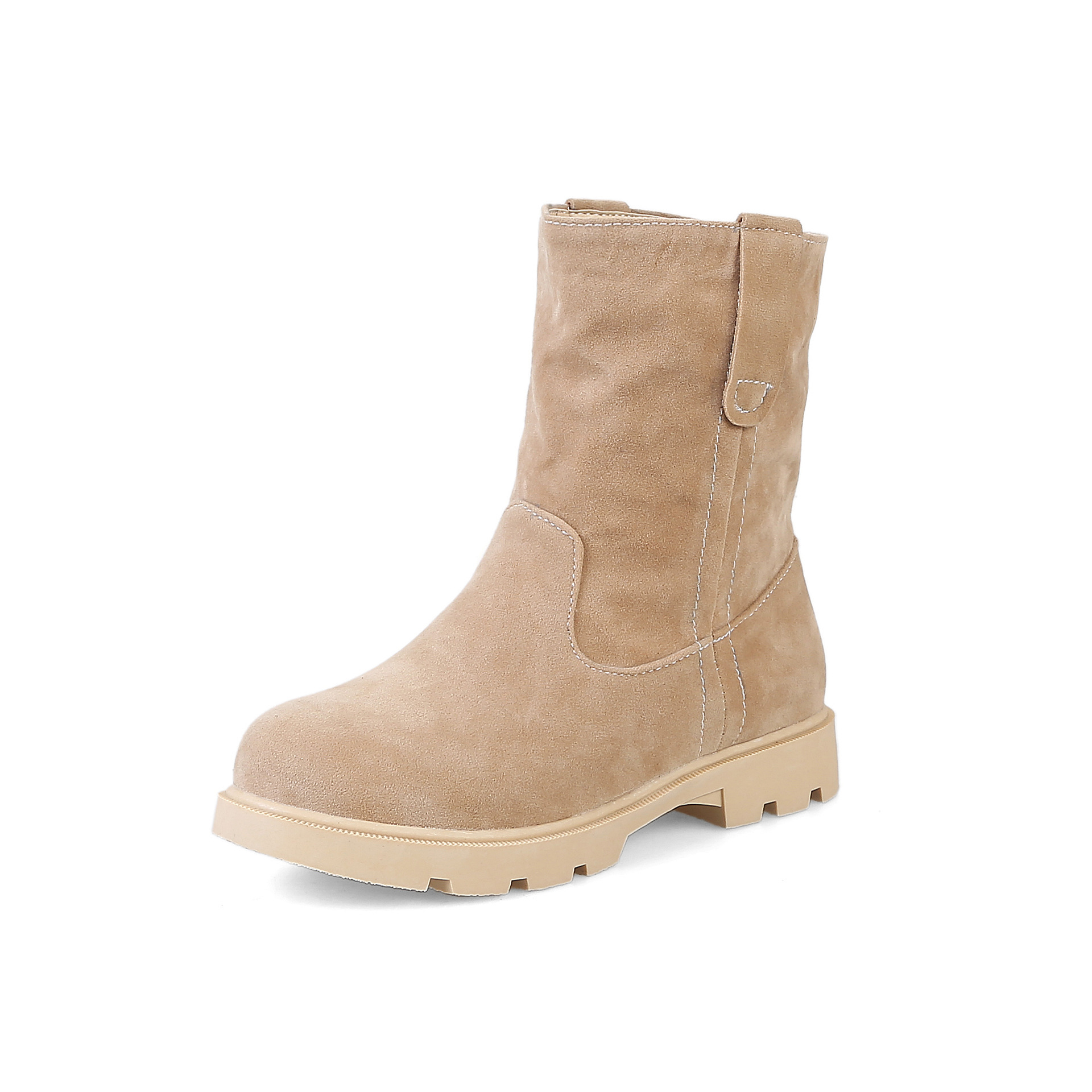 Snow Boots with Belt Buckle and Flat Bottom