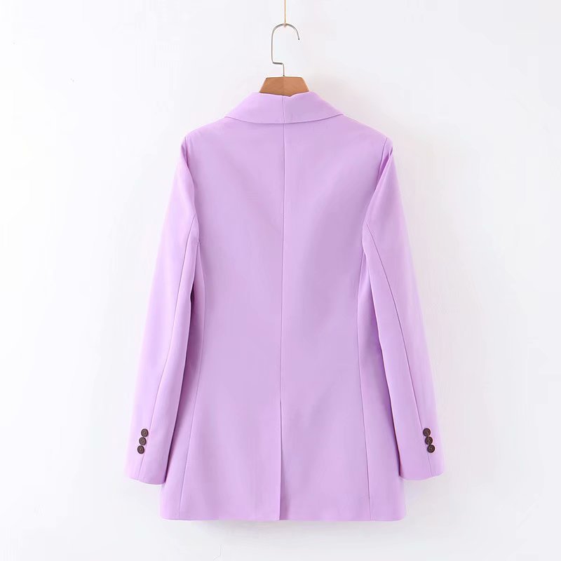 Fashion Temperament Wind Double Breasted Suit Jacket Women