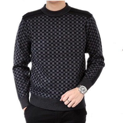 Middle Aged Men's Pullover Sweater Knit Bottoming Shirt