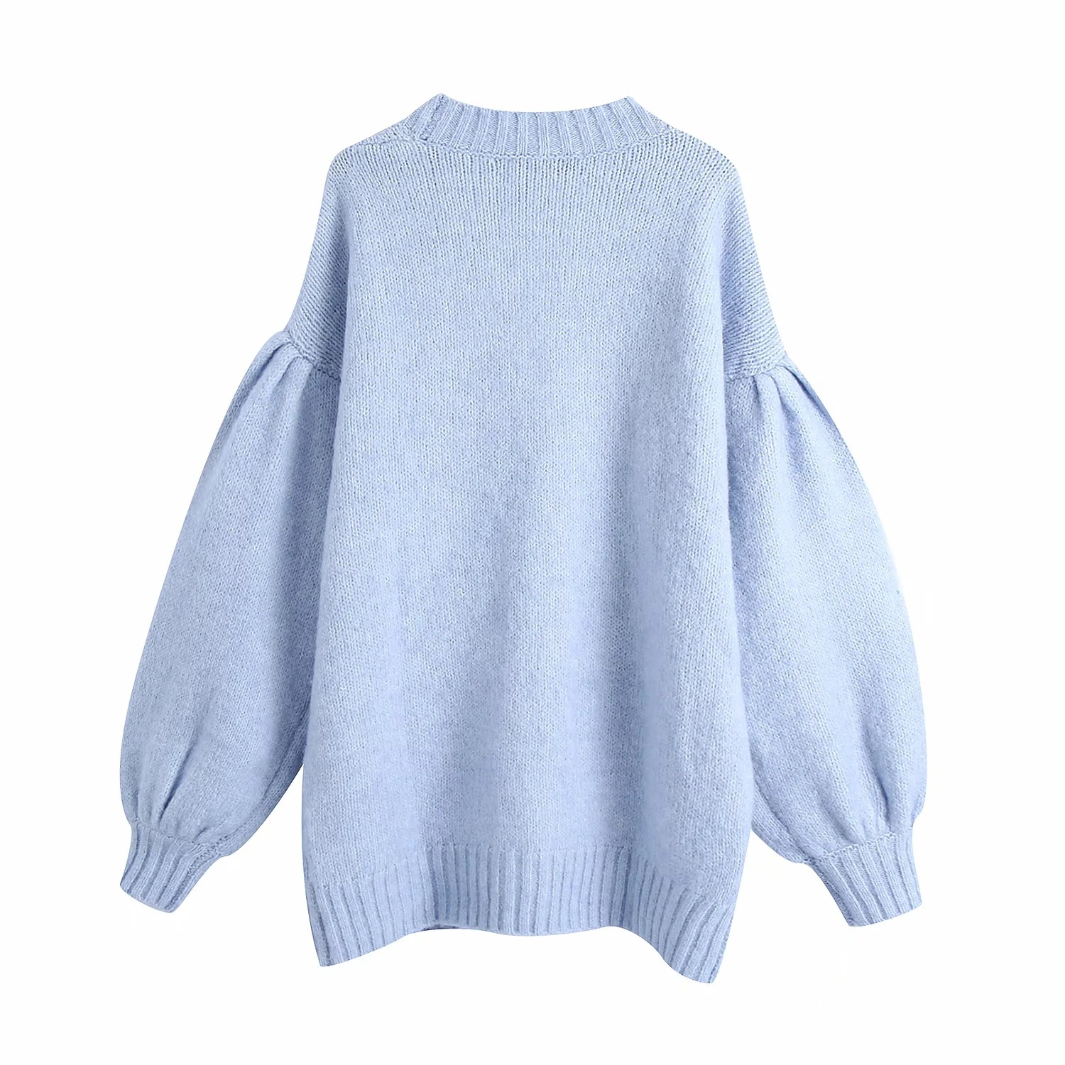 Solid Color V-Neck Knitted Cardigan Jacket