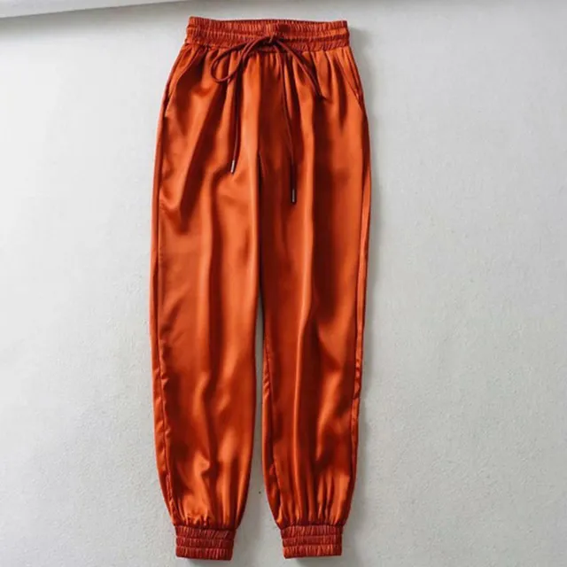 Pocket Pants Trousers For Women Sweatpants Track Sportwear Orange - Shop at LoveMi