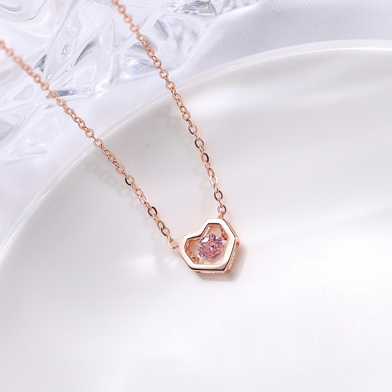 Flexible Hollow Love Necklace S925 Sterling Silver