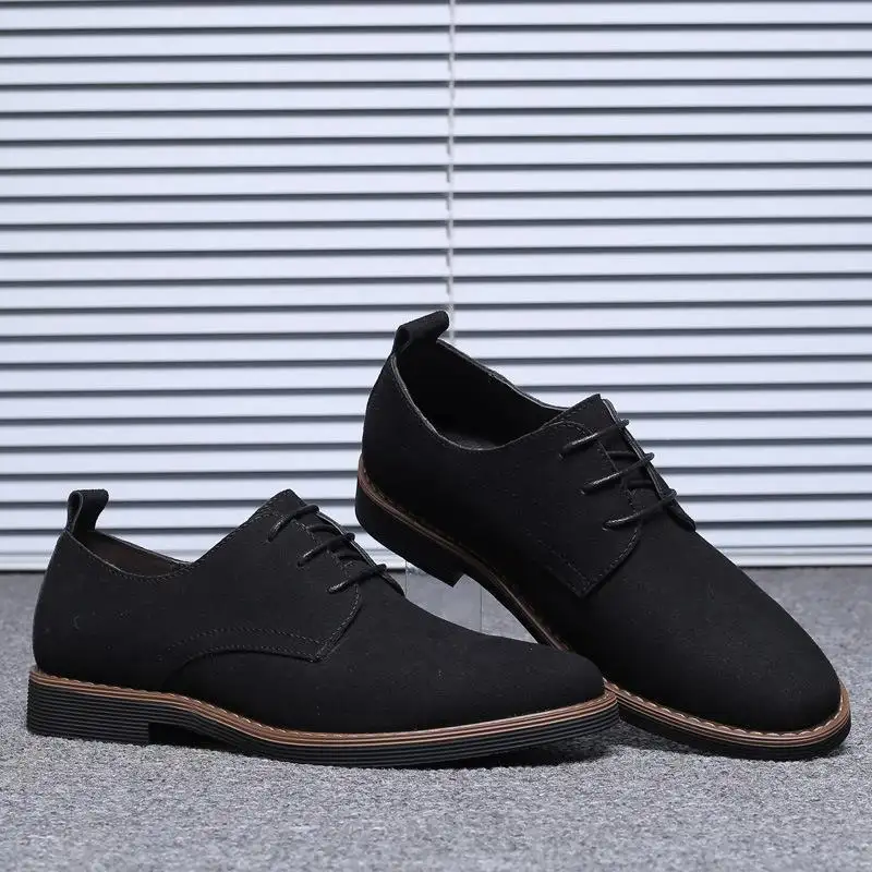 Plus Shoes Men Suede Leather Solid Color