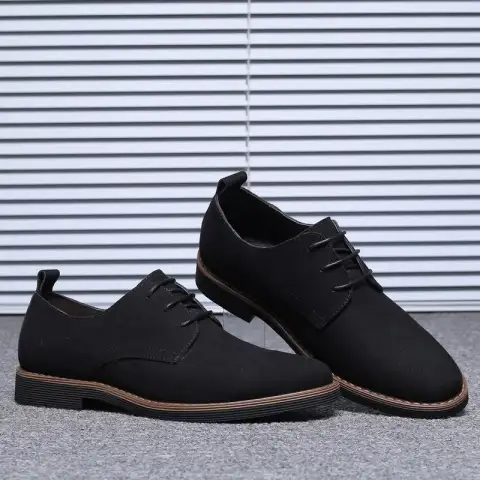 Plus Shoes Men Suede Leather Solid Color