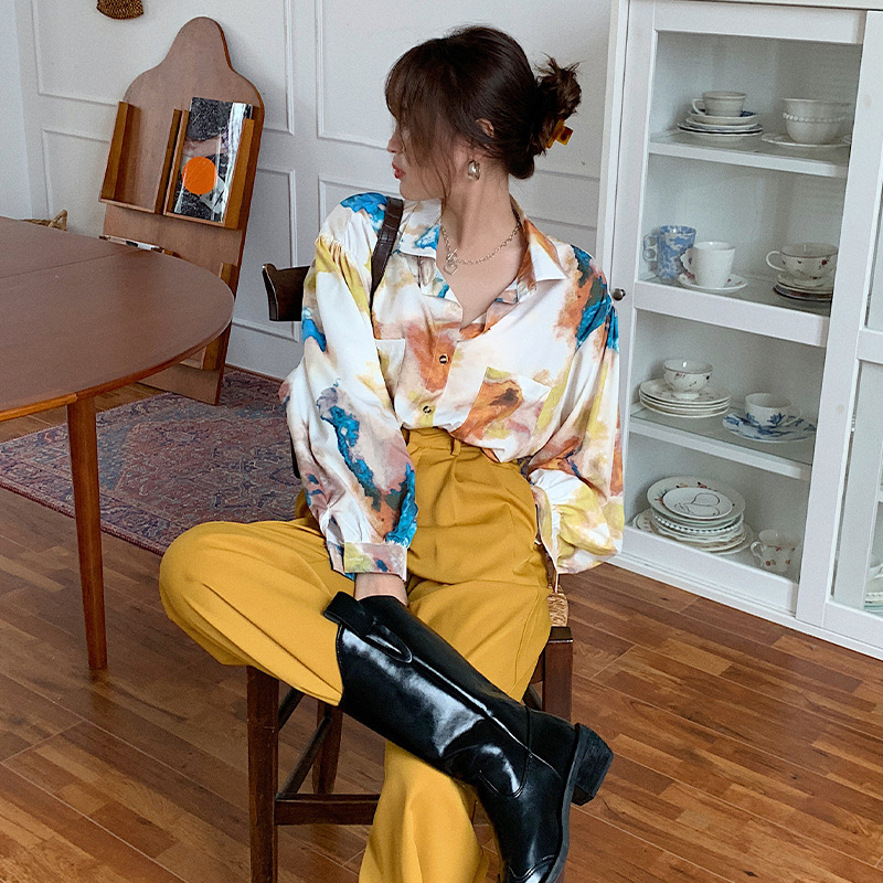 Loose Slim Long-sleeved Versatile Shirt Niche Top