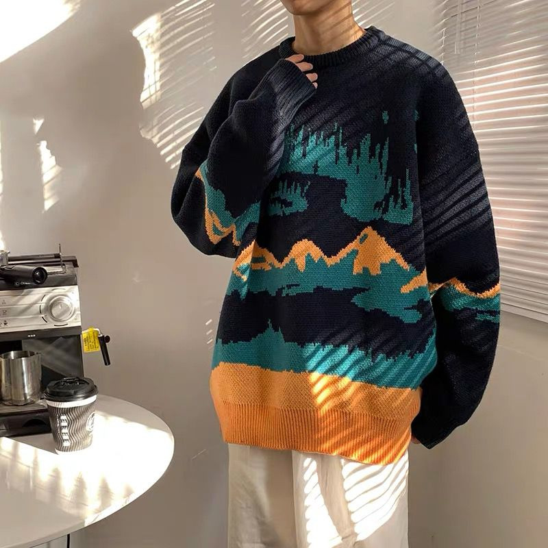 Retro Boys' Loose And Lazy Sweater