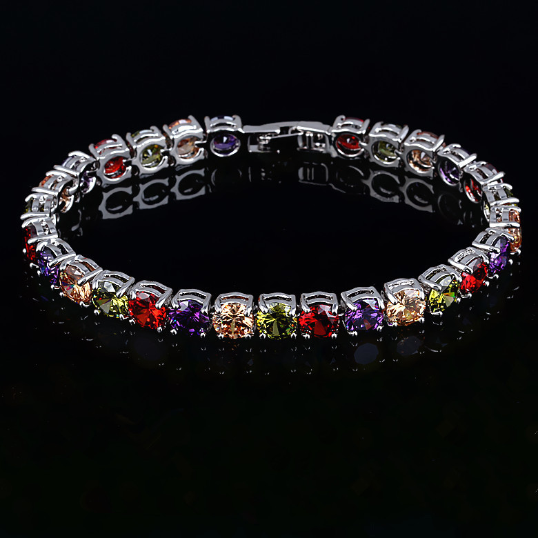 Single Row Micro Inlaid Zircon Bracelet