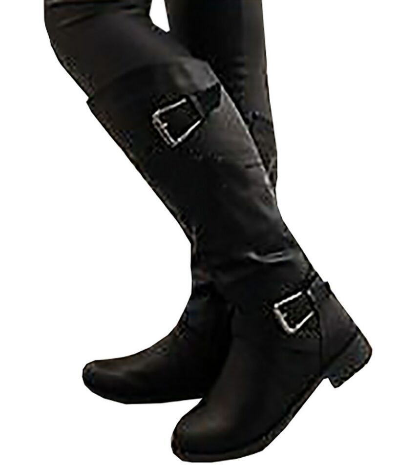 Women's Leather Boots With Zipper And Flat Bottom