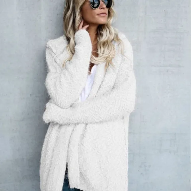 Fashion Hooded Cardigan Jacket Jacket Women White - Shop at LoveMi