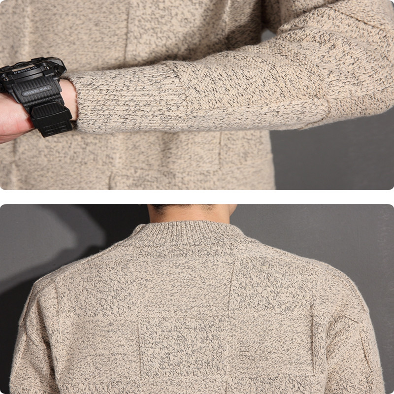 Solid Color Round Neck Plus Fat Plus Sweater Thickened Long Sleeves