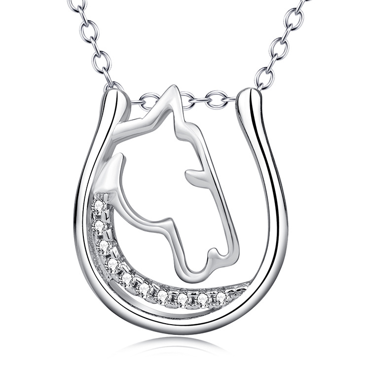 Horsehead Necklace With Micro-Zircon Pendant