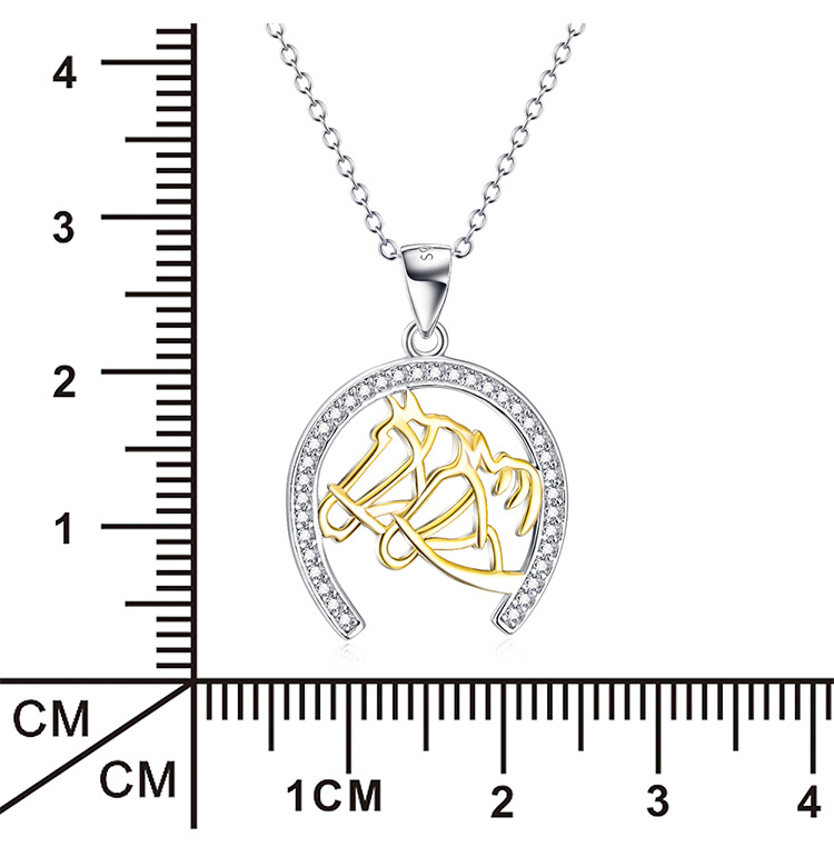 Gold Plated Collarbone Chain Of Horse Head