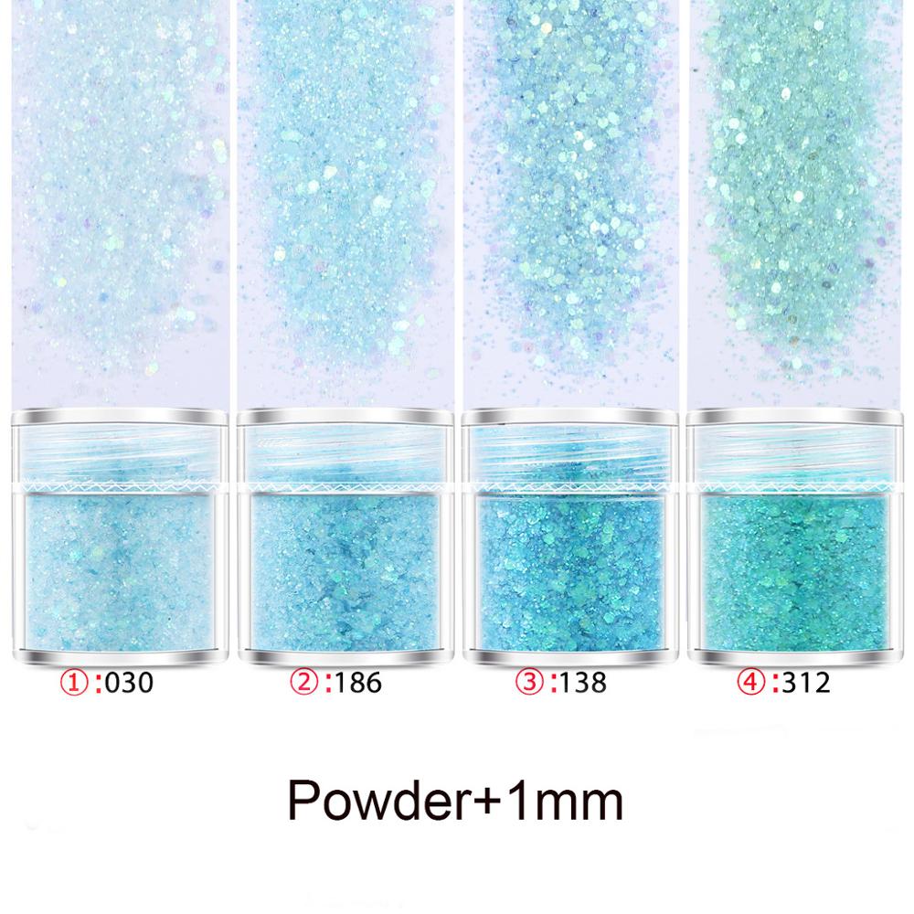 Ice blue powder