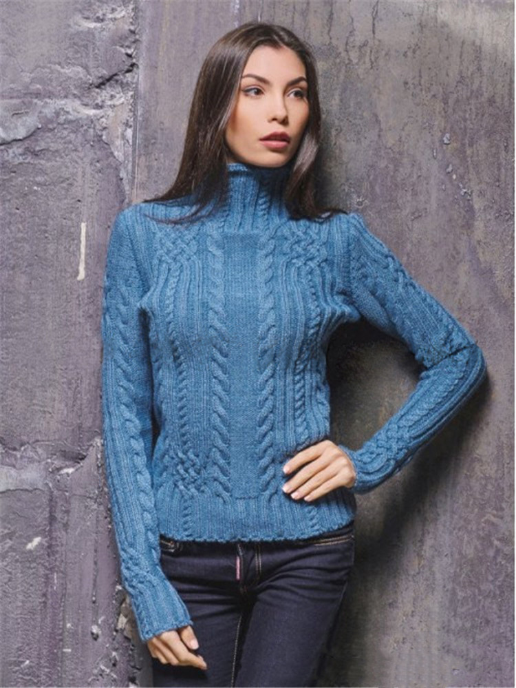 New Women's Clothing High-Neck Fashion Slim-Fit Wweater