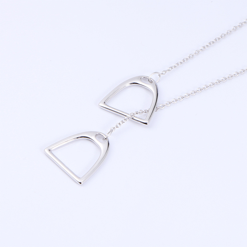 Simple Hollow Horseshoe Geometric Pendant