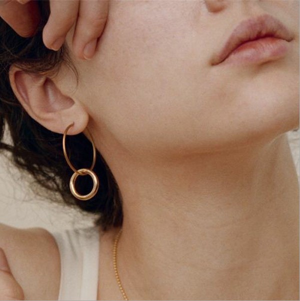 European and American Fashion Simple Round Circle Women's Earrings