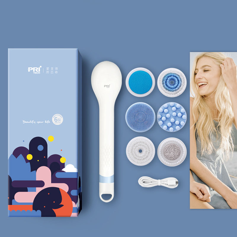 فرشاة حمام طينية كهربائية أوتوماتيكية للتدليك الكامل للظهر