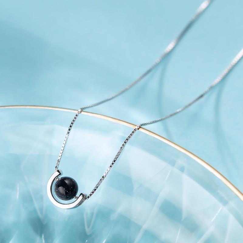 S925 Sterling Silver Agate Star Necklace Women