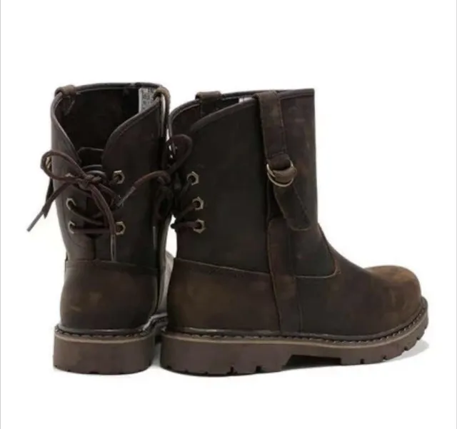 Girls' Large Ankle Boots With Short Straps Black - Shop at LoveMi