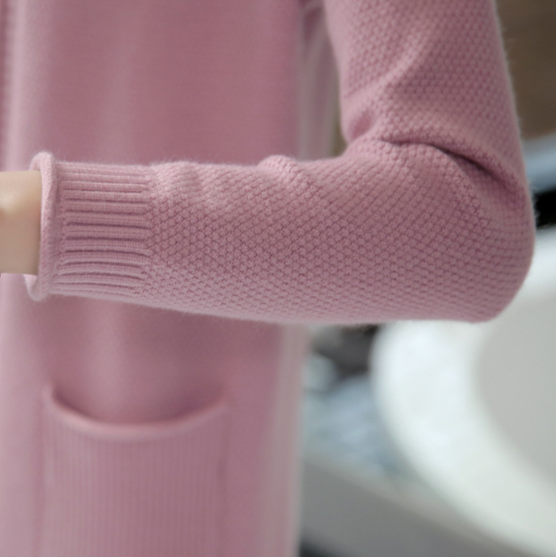 Korean New Cardigan Knitted Jacket Women's Autumn And Winter Medium Length