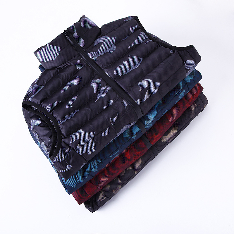 Camouflage Warm Down Cotton Vest Men Jacket