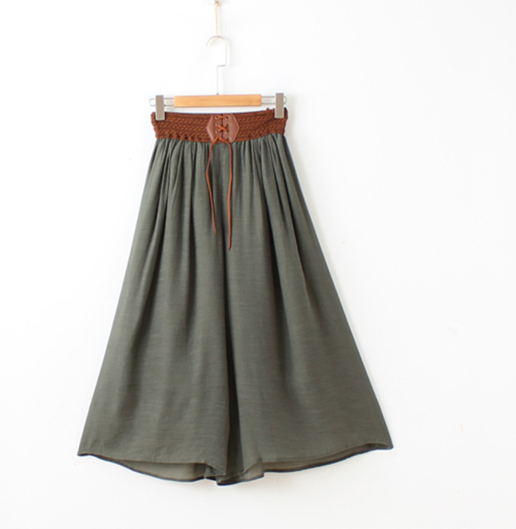 Women's Loose Cotton And Linen Wide Leg Pants