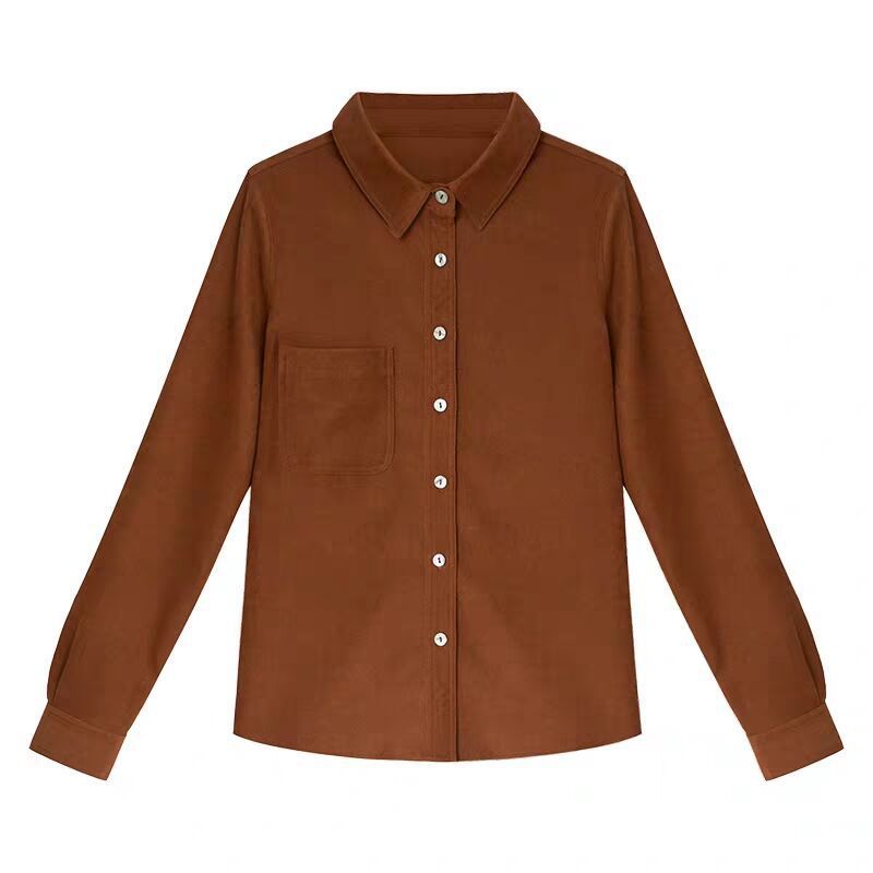 Loose Thin And Thick Outer Long-sleeved Shirt
