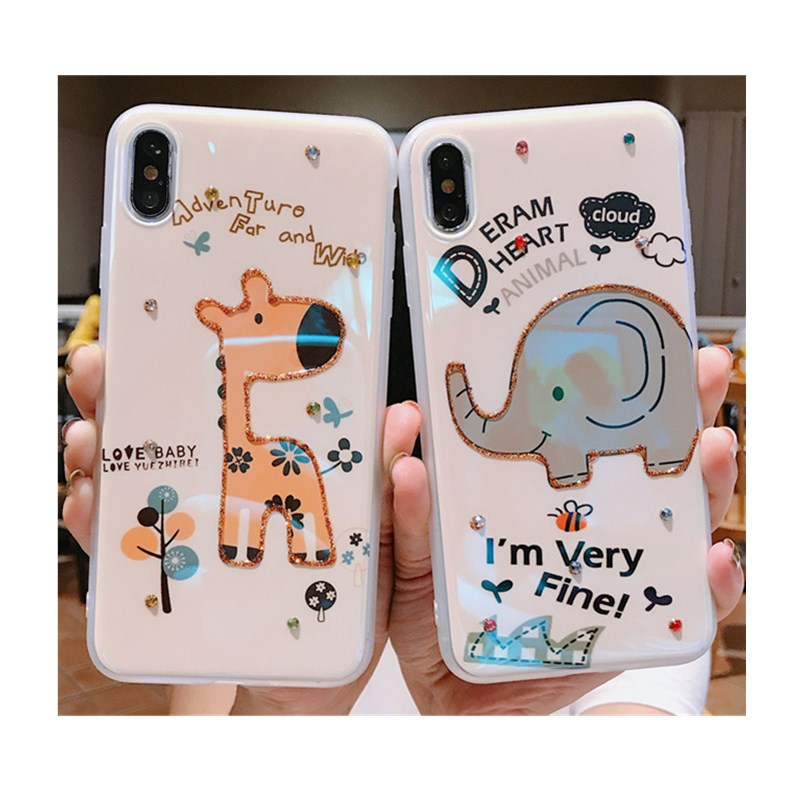Compatible with Apple , Shatter-resistant Cartoon Giraffe Cute Elephant Phone Case - Image 2