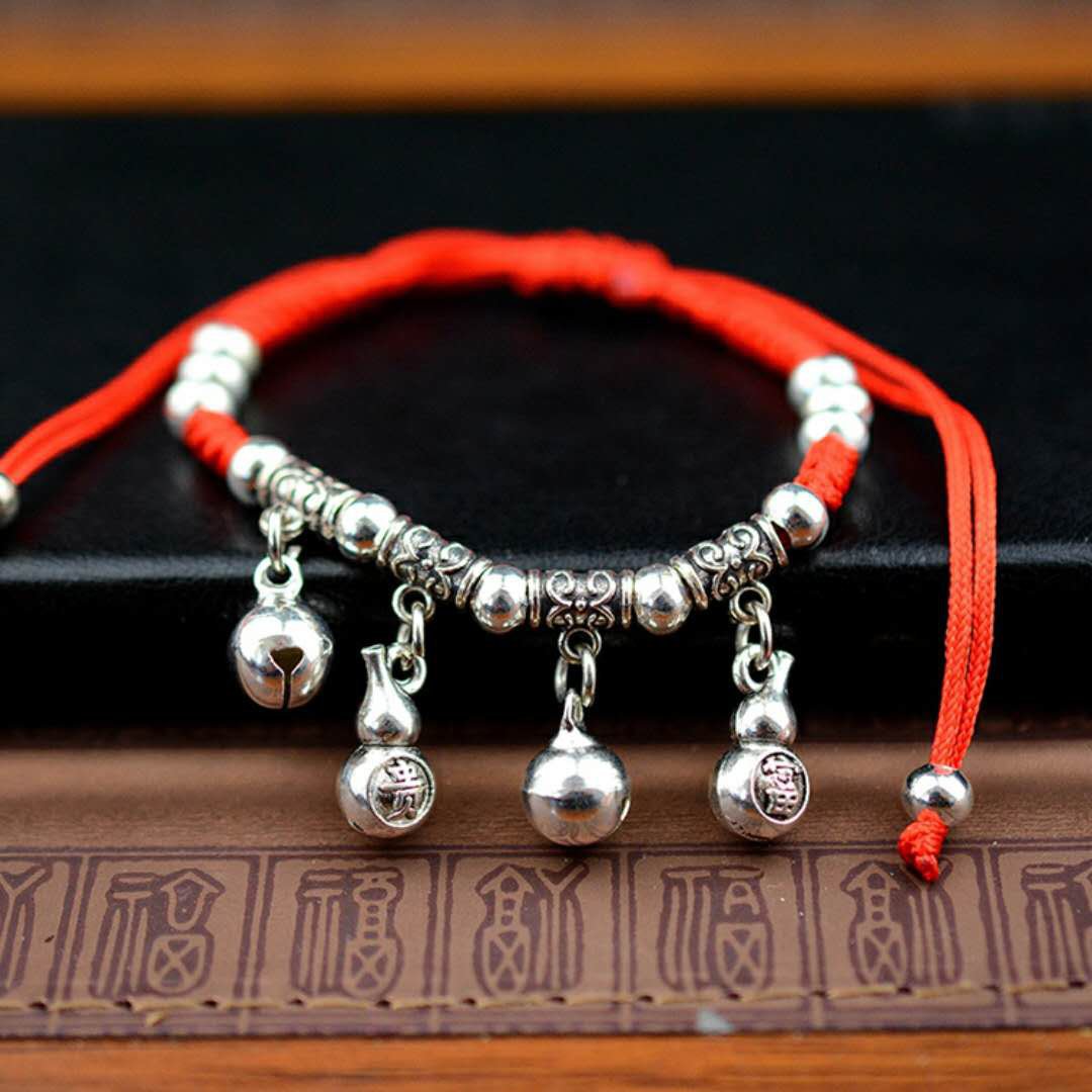 Bell Bracelet Retro Men's And Women's Foot Chain Knitting