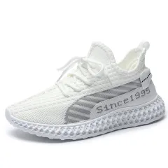 Fashionable Versatile Casual Breathable Sneakers - White - View 1