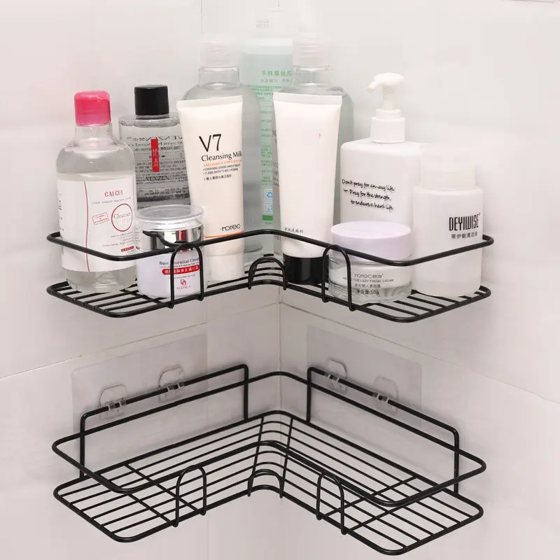 Bathroom Shelf Corner Frame Shower Wrought Iron Kitchen Accessories