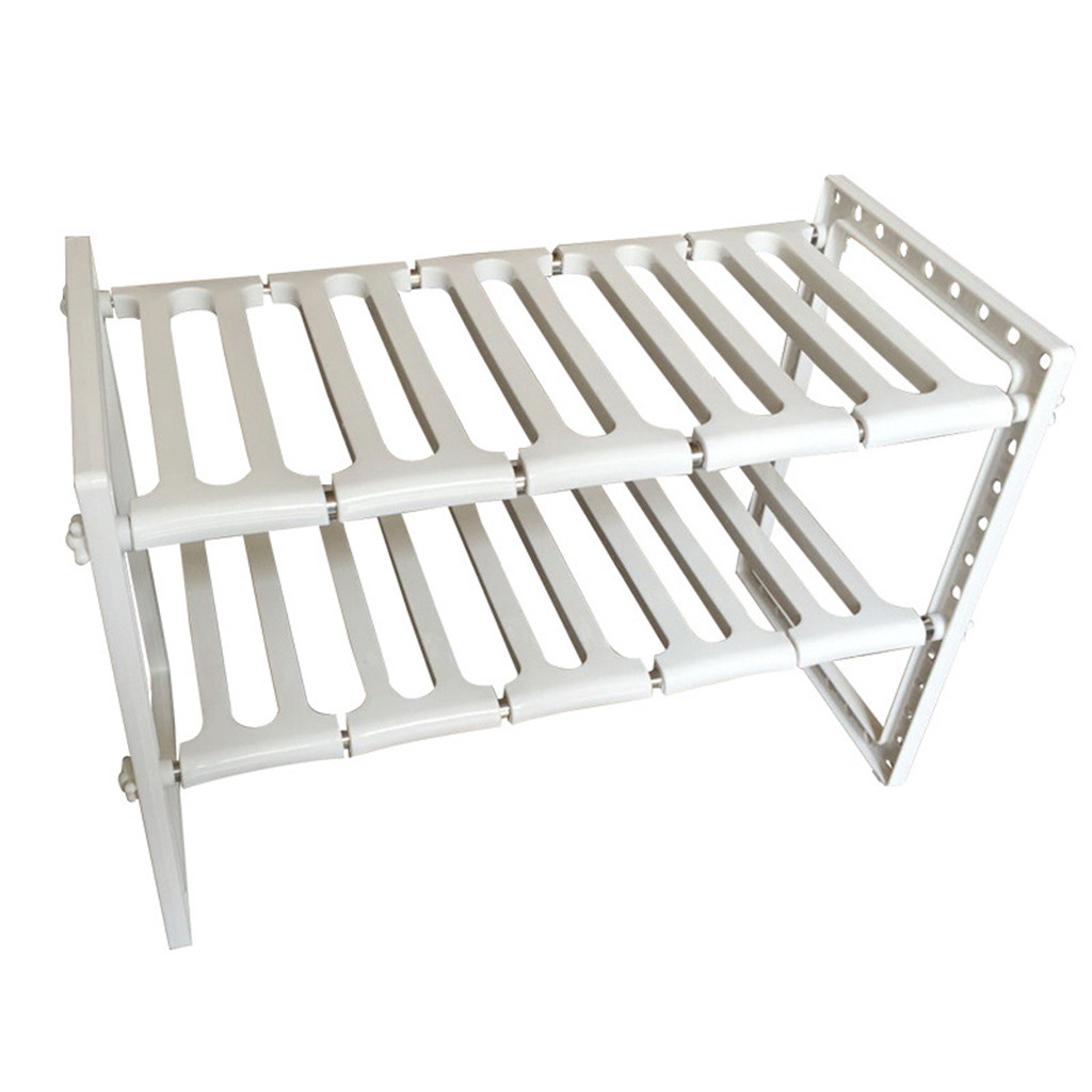 Kitchen Multi layer Floor to floor Stainless Steel Plastic White - Shop at LoveMi