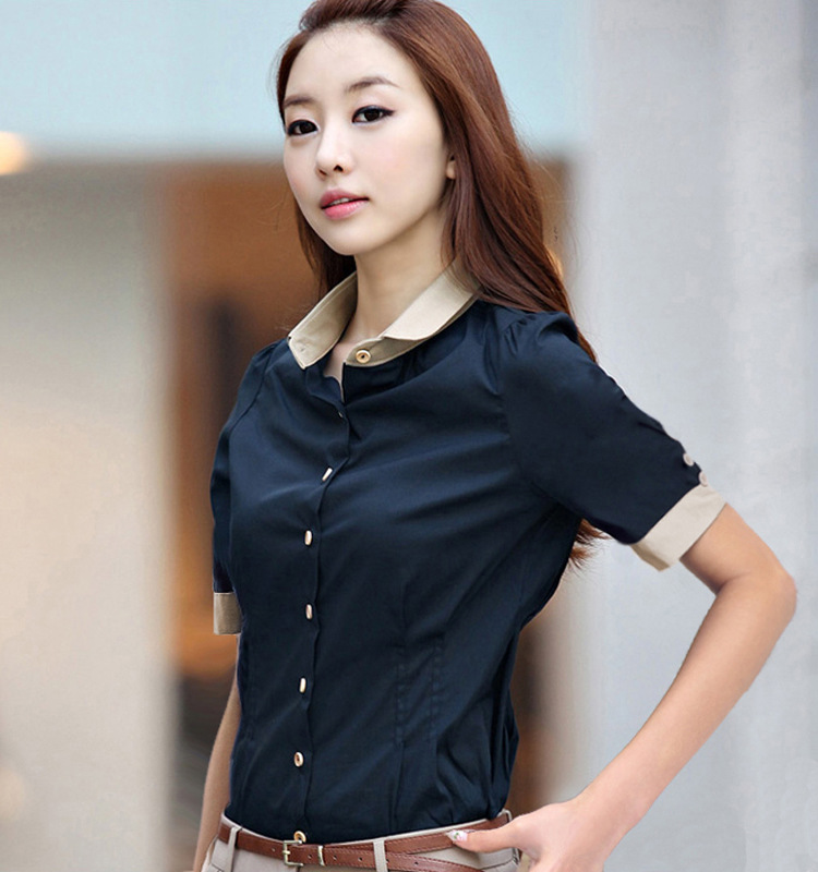 Doll Collar Bow Tie Ribbon Shirt Women Long Sleeve