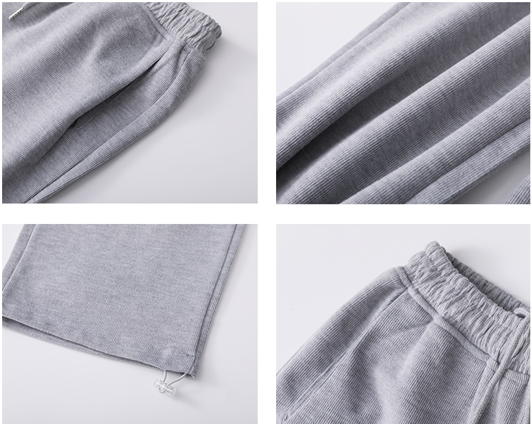 High Waist Drape Casual Sports Pants Straight Loose