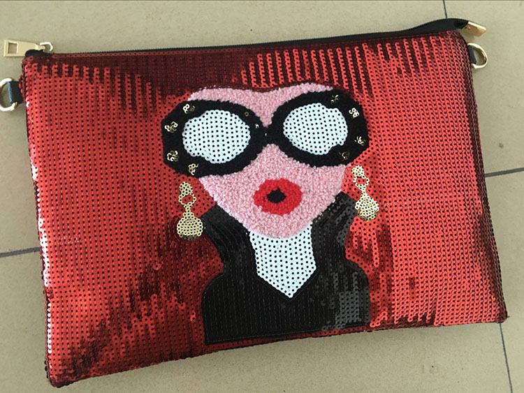 South Korea Dongdaemun New Sequin Cartoon Face