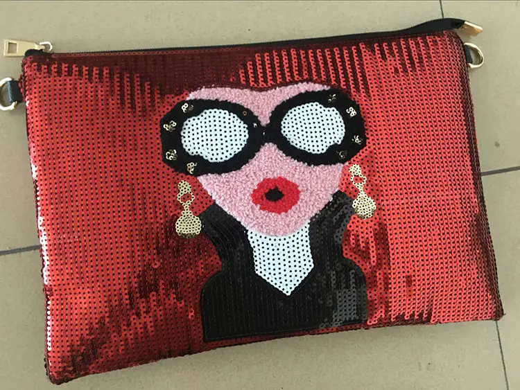 South Korea Dongdaemun New Sequin Cartoon Face
