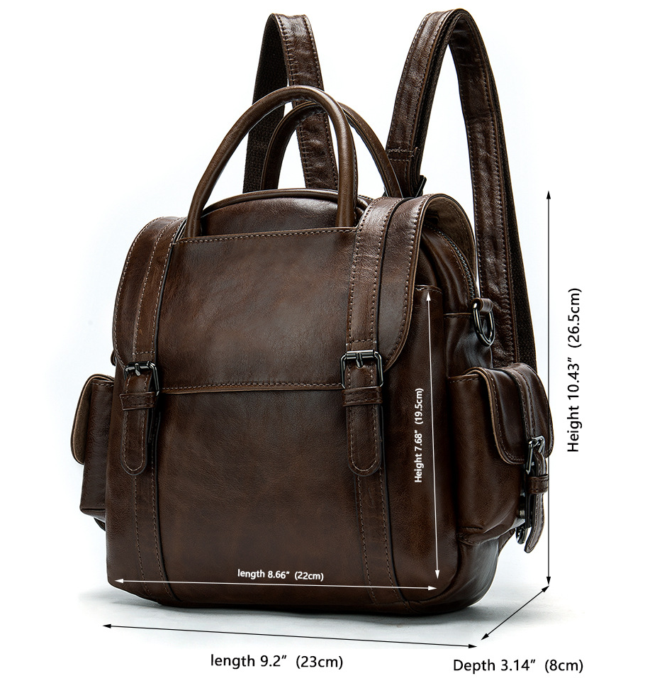 Multifunktionaler 3-in-1 Retro-Lederrucksack