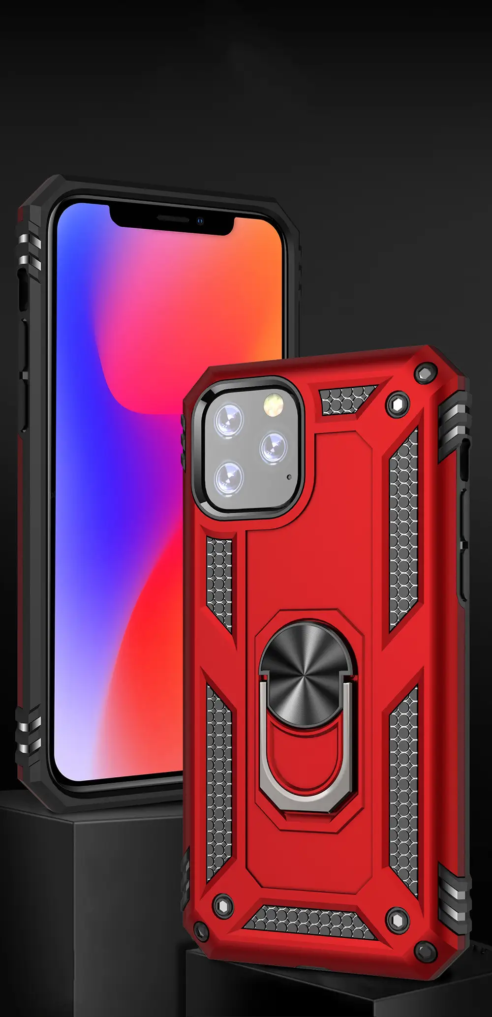 Sergeant Anti Fall Bracket Armor CD Pattern Mobile Phone Case