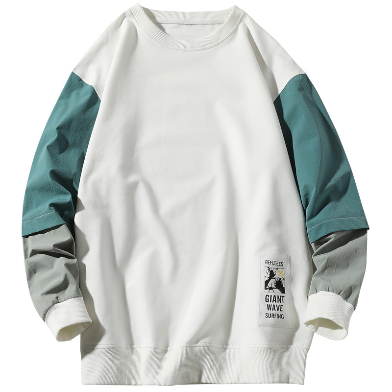 سترة يابانية كاجوال فضفاضة بأكمام طويلة وياقة دائرية مقاس كبير