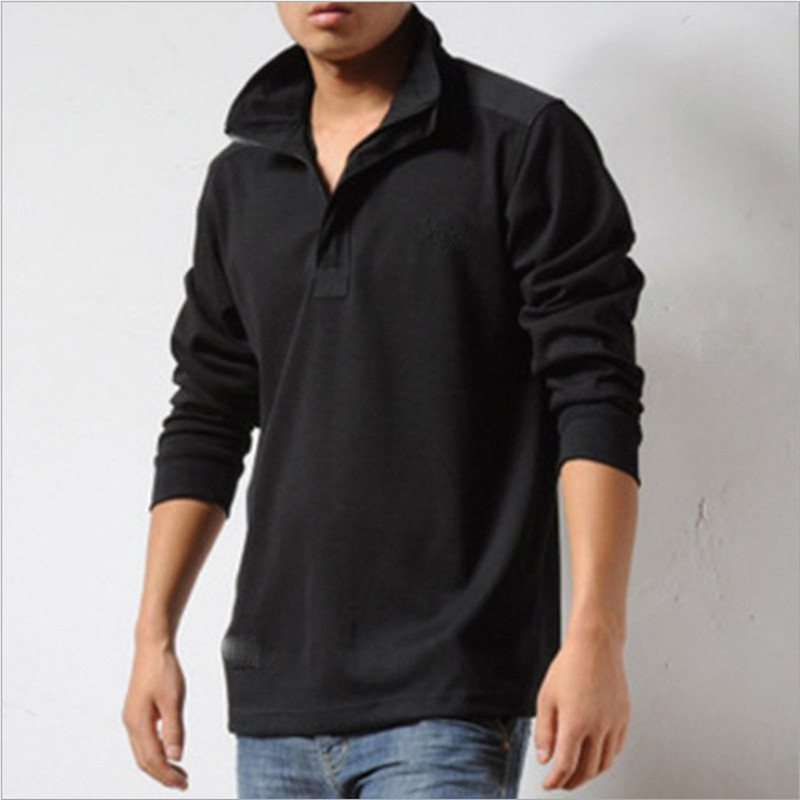 T-Shirt Men's Loose Lapel Large Size Large Zipper POLO Shirt