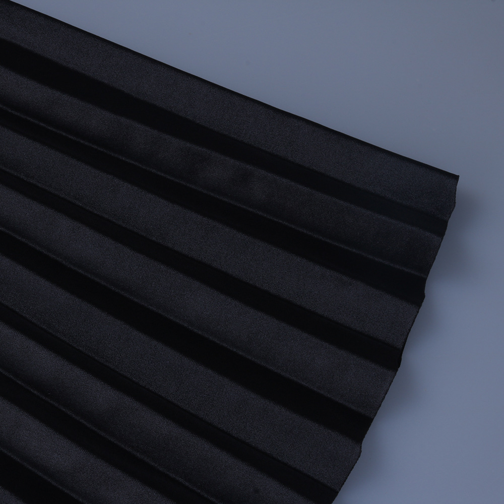 Pleated Zippered Pure Color Fashion Sexy A-line Skirt