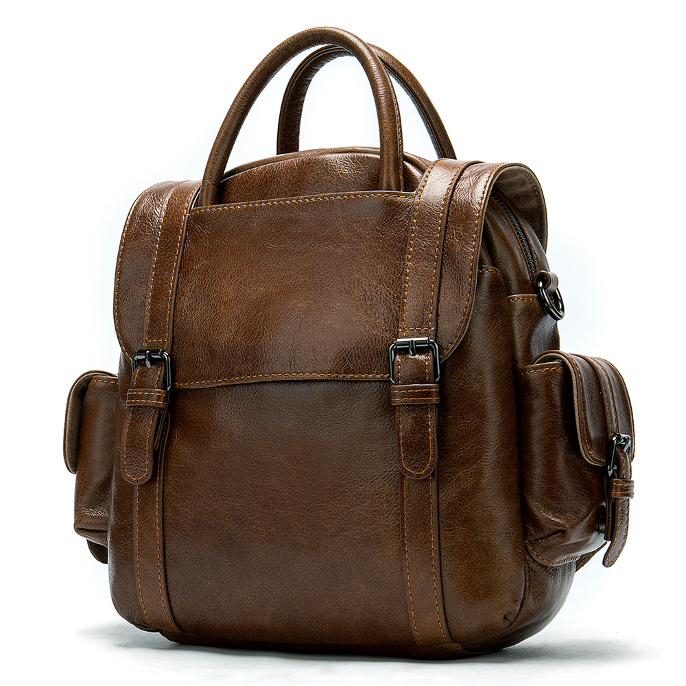 Multifunktionaler 3-in-1 Retro-Lederrucksack