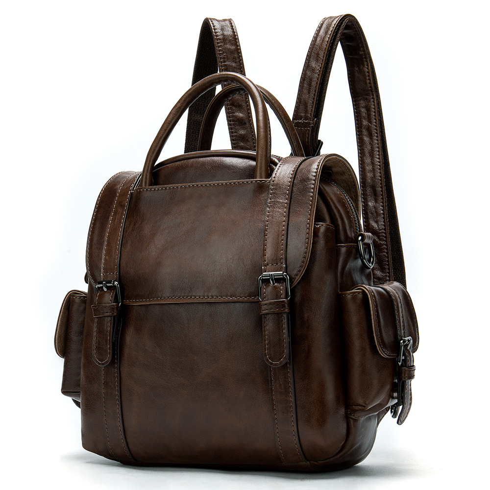 Multifunktionaler 3-in-1 Retro-Lederrucksack